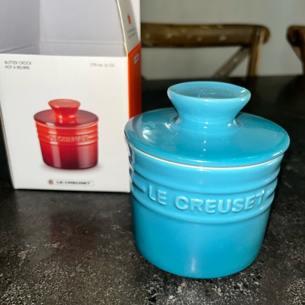 Le Creuset Butter Crock Butter Bell NIB Caribbean